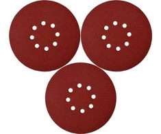 Toya Sa Poland Šlifavimo popierius {velcro) apvalus | su skylėm | 180 mm / P120 | 3 vnt. (YT-83464)
