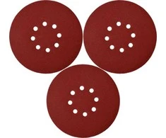 Toya Sa Poland Šlifavimo popierius {velcro) apvalus | su skylėm | 180 mm / P100 | 3 vnt. (YT-83463)