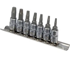 Toya Sa Poland Sraigtiniai ištraukikliai | 6,3 mm (1/4") / 10 mm (3/8") | pažeistam T-Star (Torx) T10 - T40 | 7 vnt. (YT-04581) (Pažeista pakuotė)