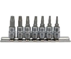 Toya Sa Poland Sraigtiniai ištraukikliai | 6,3 mm (1/4") / 10 mm (3/8") | pažeistam T-Star (Torx) T10 - T40 | 7 vnt. (YT-04581) (Pažeista pakuotė)