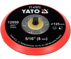 YATO DISKAS / POLIRAVIMO PLOKŠTELĖ SU VELCRO 125mm 5/16"