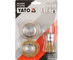 YATO Rinkinys SZCZOTEK Z TRZPIENIEM 3 vnt.. MOSIĄDZ 4755