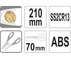 Gastro Toya Sa Poland Žirklės virtuvinės sudedamos | 2CR13 (YG-02366)