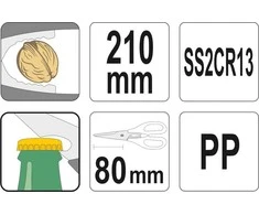 Yato Toya Sa Poland Žirklės virtuvinės universalios | 2CR13 (YG-02365)