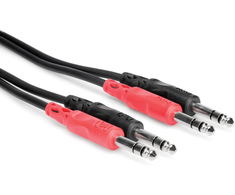 Kabelis Hosa 6,3 mm x2 lizdas – 6,3 mm x 2 2 m juoda lizdas (CSS-202)