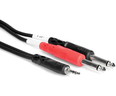 Hosa - Kabelis PRO TRS 3.5mm - 2 x TS 6.35mm 3m