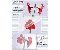 1x100 Olympia laminavimo maišeliai DIN A5 125 mikronai 9177