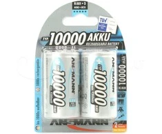 1x2 Ansmann NiMH rech.bat. 10000 Mono D 9300 mAh 5030642