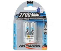 1x2 Ansmann rech. baterija 2700 Mignon AA 2500 mAh