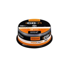 1x25 Intenso CD-R 80 / 700 MB 52x greitis, "Cakebox" velenas