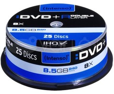 INTENSO 4311144 DVD+R DL DoubleLayer Intenso [ cakebox 25 | 8,5 GB | 8x]