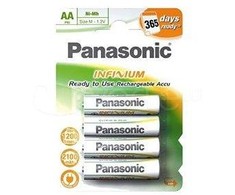 Panasonic Batteries 1x4 Panasonic NiMH Mignon Accu AA 1900 mAh Paruoštas naudoti