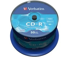 „Verbatim“ CD-R papildoma apsauga, 0,7 GB, 52 x 50 pakuotės velenas
