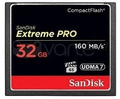 Atminties kortelė SanDisk Extreme Pro CF 160MB/s 32GB VPG 65, UDMA 7; EAN: 619659102432