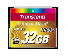 Atminties kortelė TRANSCEND 32GB CompactFlash kortelė 1000x iki rašymo greitis 160MB/s ir rašymo greitis iki 120MB/s Ultra DMA UDMA perdavimo režimas 7