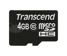 Atminties kortelė TRANSCEND Premium 4GB Micro SDHC UHS-I Class10 20MB/s MLC