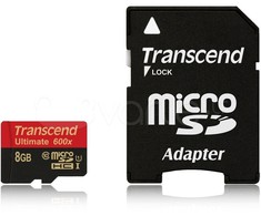 Atminties kortelė TRANSCEND 8GB Micro SDHC Class10 U1 MLC 600x