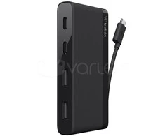 Belkin Travel Hub USB-C 4 prievadų juodas F4U090btLBK