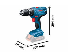 Bosch Akumuliatorinis smūginis gręžtuvas-suktuvas GSB 18V-21, 2x2.0Ah