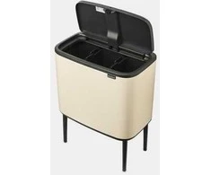 Šiukšlių dėžė Brabantia Bo Touch, 3 x 11 l, Šviesaus smėlio spalvos