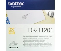 Brother Brolis | DK-11201 standartinės adresų etiketės | Juodas, Baltas | DK | 29mm x 90mm