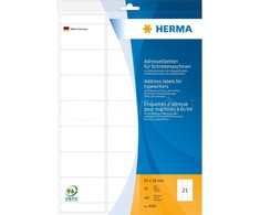 HERMA 4431 ženklinimo etiketė Balta