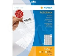HERMA 7701 vardinių kortelių dėklas Permatomas