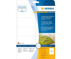 HERMA 8018 etiketė spausdinimui Permatomas Lipni spausdintuvo etiketė