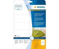 HERMA 8018 etiketė spausdinimui Permatomas Lipni spausdintuvo etiketė