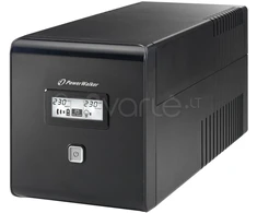 POWERWALK VI 1000 LCD Power Walker UPS Line-Interactive 1000VA 2x SCHUKO, 2x IEC, RJ11/RJ45, USB, LCD