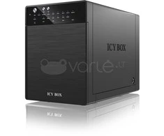Serveris ICY BOX IB-RD3640SU3 Išorinis 4x3,5 colio USB 3.0 eSATA Host RAID 0 1 3 5 10 Juodas