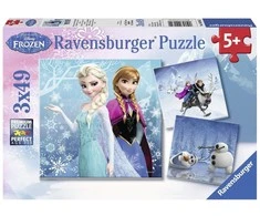 Ravensburger Dėlionė 3x49 vnt. - Frozen: Žiemos nuotykiai