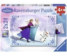 Ravensburger Dėlionė 2x24 vnt. - Frozen: Seserys