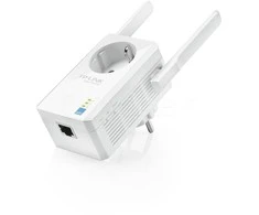 TP-LINK 300Mbps belaidis N sieninis diapazono ilgintuvas su pralaidumu „Atheros 2T2R 2.4GHz 802.11n/g/b“ įjungimu/išjungimu ir diapazono ilgintuvu