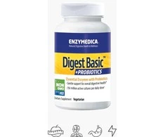 Enzymedica Digest™ Basic+PROBIOTICS - virškinimo fermentai su probiotikais, 90 vegkapsulių