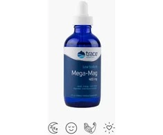 Trace Minerals Mega Magnis 400 mg. Skystas su mineralais, 118 ml.