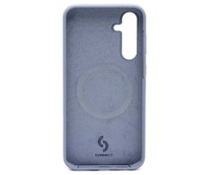 Connect Samsung Galaxy S23 FE Premium Quality Magnetic Soft Touch Silikoninis dėklas Lavender Gray