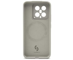 Connect Xiaomi 14 Premium Quality Magnetic Soft Touch Silikoninis dėklas Pilkas