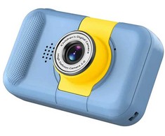 CP aviBērnu Nolokāmas linzas Foto un Video Kamera ar MicroSD 2'' LCD krāsu displeju Zila
