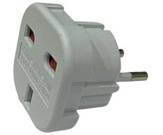 iLike CP UK1 Strāvas ligzdas pāreja - no UK 3pin uz Euro Ligzdu - UK uz EU adapteris Balts (OEM)