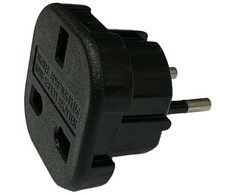 iLike CP UK2 Strāvas ligzdas pāreja - no UK 3pin uz Euro Ligzdu - UK uz EU adapteris Melna (OEM)