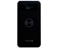 Evelatus EPB05 10000mAh Power Bank X2 USB / Micro USB-C Lightning + 10W bezvadu uzlādētājs Melns