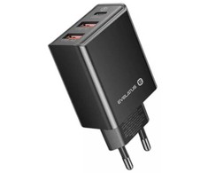 Evelatus ETC06 Premium Tīkla Adaptīvs Lādētājs EU 3 Portu 32W USB-C / USB-A2 ETC06 Melna