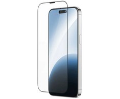 Dėklas Evelatus Apple iPhone 15 Pro Max 2.5D Full Cover Glass Anti-Static Light Juodas