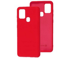 Evelatus Samsung Galaxy A21s Nano Silikoninis dėklas Soft Touch TPU Raudona