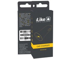 iLike Car ICC01 Kompakts Auto Lādētājs DC 12-24V Vienu USB Ligzdu 1A Melns
