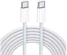 iLike CBL6 Pītas virves 65W PD USB-C uz USB-C Datu un uzlādes 2m Vads Balts (OEM)