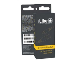 iLike CTT01 Izturīgs TPE USB-C uz USB-C (Type-C) Ātra 3.1A Datu un Lādētāja Vads 1m Balts