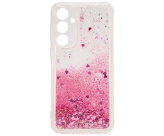 iLike Samsung Galaxy A55 Silikoninis dėklas Vanduo Glitter Rožinė