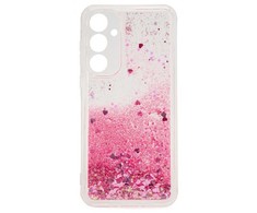iLike Samsung Galaxy A35 Silikoninis dėklas Vanduo Glitter Rožinė